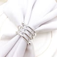 thumbnail image 2 of Juego de anillos para servilletas, 12 piezas, decoración con soporte con hebilla (plateado), 2 of 5