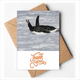 thumbnail image 1 of Foto de agua negro pingüino Antártico Nota en blanco del sobre de la tarjeta de agradecimiento, 1 of 4