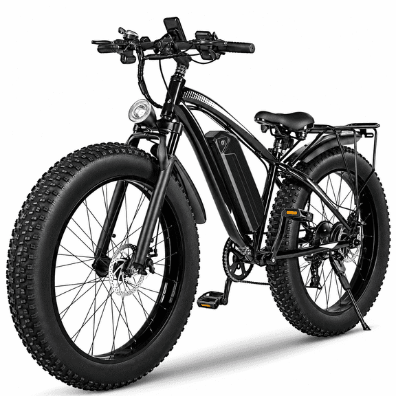 EOEOTWO 26" Fat Tire Electric Bike for Adults, 1500W Motor 34Mph, 48V 15Ah Battery 60Miles Range, Mountain Ebike, UL 2849 Certified