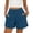 Blue, variant on BLVB Womens Shorts Casual Summer Elastic High Waist Wide Leg Shorts Pleated Beach Vacation Clothes with Pockets