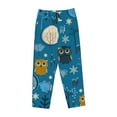 thumbnail image 4 of Disketp Cute Colorful Owls And Trees Print Women'S Comfy Pajama Pants Casual Drawstring Palazzo Lounge Wide Leg Pants, 4 of 9