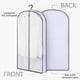 thumbnail image 5 of Bolsa para ropa para almacenamiento en armario y viaje | Funda para traje plegable de tela no tejida con ventana transparente | Protector transpirable para ropa colgada como trajes, vestidos, 5 of 6