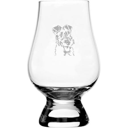 

Wire Fox Terrier Dog Themed Etched 6.5oz Glencairn Whisky Glass