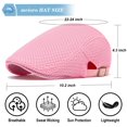 thumbnail image 5 of Minzimin Mens/Wonman Breathable Mesh Summer Hat Adjustable Flat Cap Newsboy Beret Ivy Cap Irish Cabbie Fishing Hats, 5 of 7
