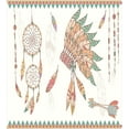 thumbnail image 3 of Ambesonne Feather Duvet Cover Set, Tribal Chief Headdress, 2-Calking, Dark Coral Sand Brown, 3 of 6