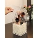 thumbnail image 3 of Soporte para brochas de maquillaje Sooyee con tapa y perlas blancas, 3 of 7