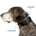 thumbnail image 2 of Marvel Comics Pet Collar, Dog Collar Plastic Buckle, Loki Series TVA Time Variance Authority Text Black Orange, 15 to 24 Inches 1.0 Inch Wide, 2 of 8