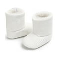 thumbnail image 4 of Baby Girls Boys Warm Snow Boots for Infant,Soft Fleece Knitted Winter Warmer First Walker Booties for Newborn Unisex 0-18M, 4 of 6