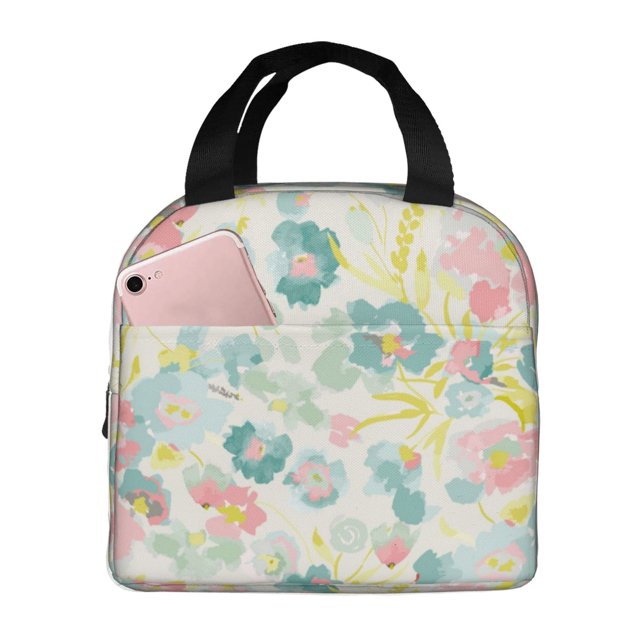 Disketp Watercolor Wildflowers Bolsa Térmica para Almuerzo para Hombre y Mujer, Ideal para Trabajo, Senderismo y Picnic