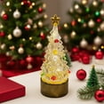 thumbnail image 4 of Christmas Decorations Glowing Christmas Trees Crystal Night Lights Glitter Christmas Tree Desktop Decorations Battery-Operated Clear LED Ambient Lights for Living Room Table Party Decorations, 4 of 7