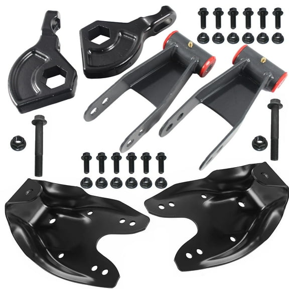 BST BSSP 3"/2" Rear Full Leveling Lift Kit With Torsion Key shackles and Factory Leaf Spring Hangers For 1997-2004 Dodge Dakota 4WD