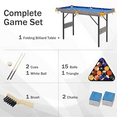 thumbnail image 4 of SUGIFT 48"Foldable Pool Table, Portable Folding Billiard Table, Indoor Pool Arcade Game Table Blue, 4 of 6