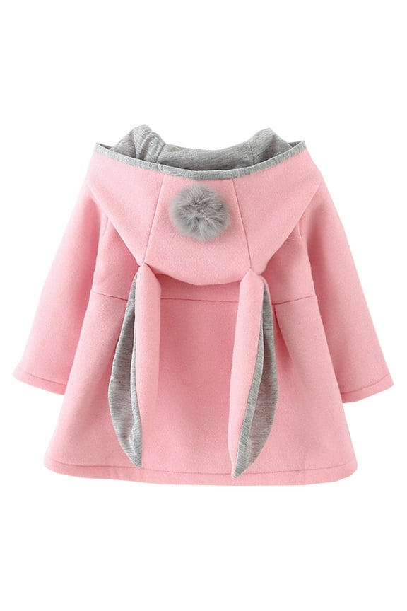 Baby Girls Winter Autumn Cotton Warm Jacket Coat Pink 3T