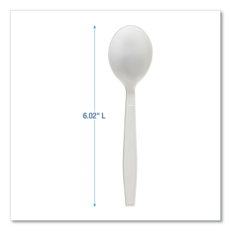 Heavyweight Polypropylene Cutlery, Soup Spoon, White, 1000/Carton Heavyweight Polypropylene Cutlery, Soup Spoon, White, 1000/Carton