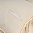 thumbnail image 3 of REGALWOVEN Pack of 2 Decorative Throw Pillow Covers Soft Solid Cushion Cases with Trim for Couch Sofa Bed Living Room Beige 18" x 18", 3 of 7