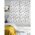 thumbnail image 3 of Gray Botanical Sheer Curtains 72 Inch Length 2 Panels Set, Retro Blossom Floral Farmhouse Wildflower Voile Window Treatment Rod Pocket Curtains Sheers Drapes for Bedroom/Living Room/Kitchen 52"x72"x2, 3 of 7