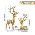 thumbnail image 3 of MOQIN 2Pcs Christmas Reindeer Figurines, Resin Elk Sculpture Miniature Figurine Xmas Deer Statue Artificial Animal Crafts Home Decoration Ornament (Black,Gold), 3 of 4