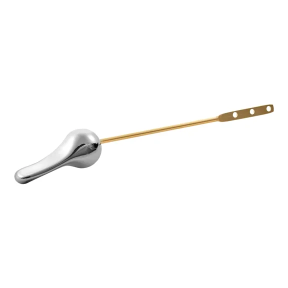 Chrome Toilet Flush Handle, Front Mount Replacement Lever, Universal Fit for Standard Toilet Tanks, Durable Metal Construction