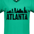thumbnail image 4 of Inktastic Atlanta Skyline Grunge Women's V-Neck T-Shirt, 4 of 5