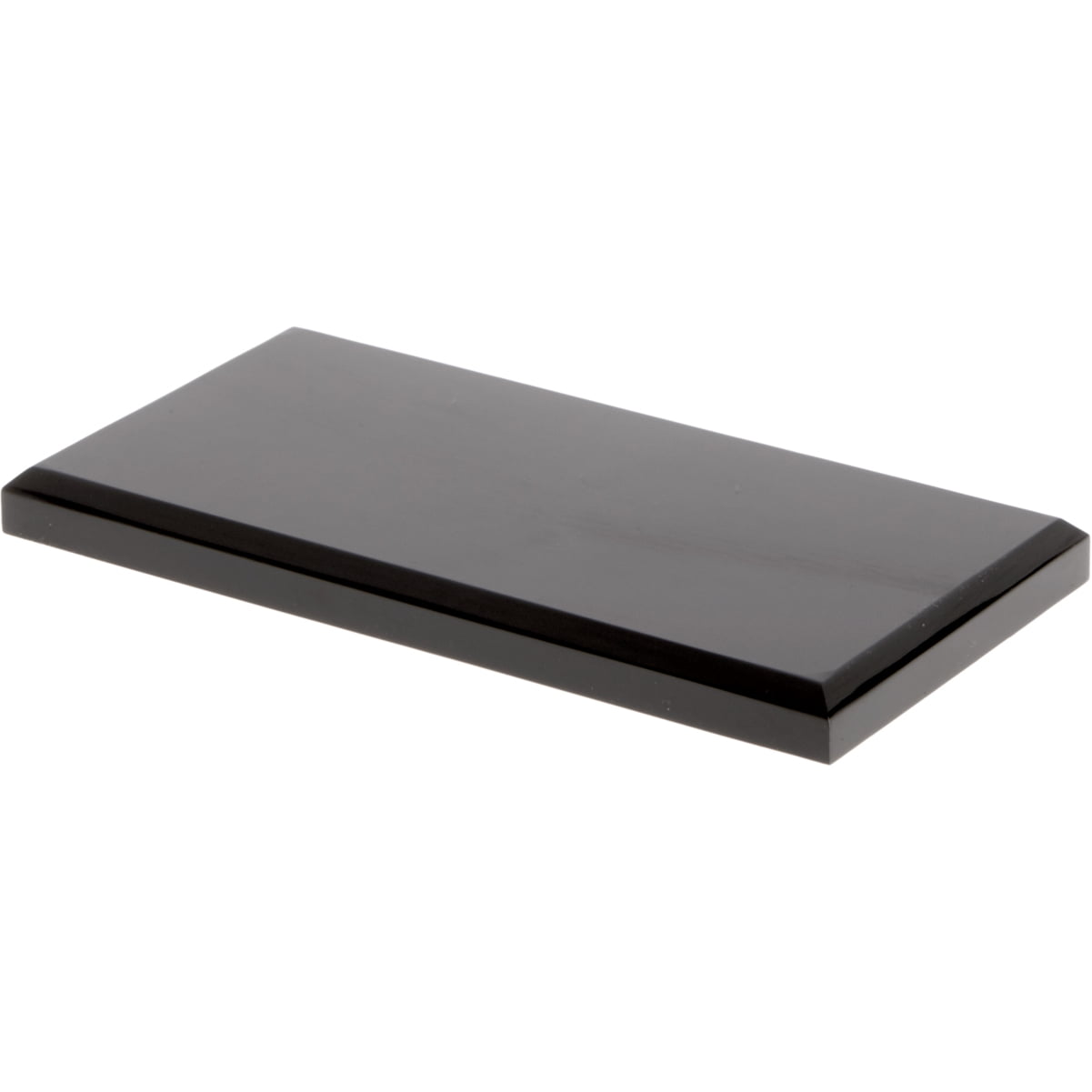 Acrylic Base Rectangular Plymor Black Acrylic Rectangular Beveled Display Base, 6