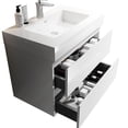 thumbnail image 4 of White Wall Mounted Vanity | Double Drawers for Ample Storage | Timeless Elegance for Your Bathroom, 4 of 6
