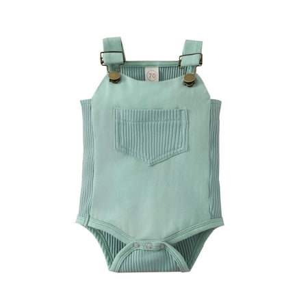 

Toddler Girls Bodysuits Solid Color Sleeveless Ribbed Suspenders Daily Kids Children Clothes Cartoon Trendy Soft Cute Outwear Streetwear Spring Summer Rompers Jumpsuits