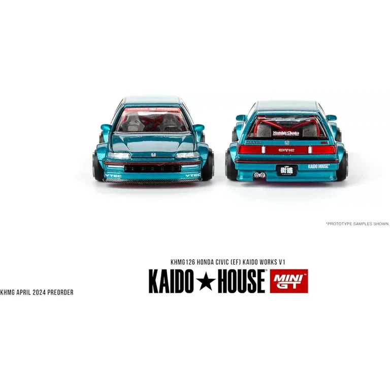 MINIGT Honda Civic EF Kaido Works V1, 1:64 Scale Diecast