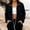 Black, variant on WRFWUL Womens Full Zip Jacket Stand Collar Long Sleeve Casual Outerwear Lightweight Fleece Cardigan Fall Winter Warm Coat