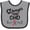 Heather and Black, variant on Inktastic Chd Awareness Month Ribbon Boys or Girls Baby Bib