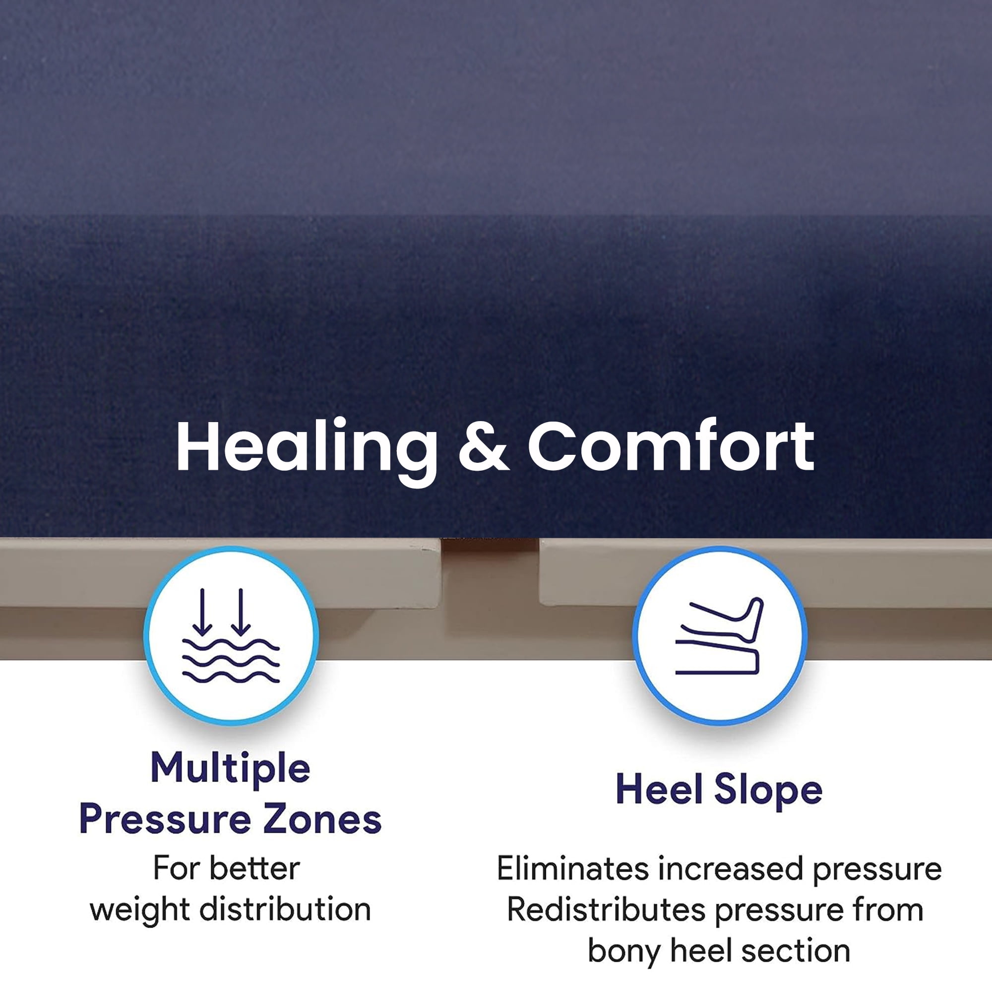 Continental Sleep, 6" Medium Firm Water-Resistance Foam Vinyl Mattress, Easy to Clean, Comfortable & Noise Free, Twin, Blue