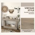 thumbnail image 4 of HOMCOM Table Console Vintage de 63 Pouces, Table d'Entrée Étroite, Brun Pâle, 4 of 10