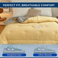 thumbnail image 6 of Honeeladyy Queen Size Lightweight Quilt, Spring Quilt, Fall Comforter, Lightweight Comforter, Ultra Soft Comfortable Breathable Cotton Quilt for Dorm Home Office (Yellow, 59x78x1.18in), 6 of 8
