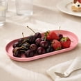 thumbnail image 2 of Bxaolu 1Pack Plastic Serving Tray for Party - Serving Tray 5.51x9.45 Inch- Rectangular Lightweight Dessert Tray for Food, 2 of 6
