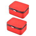 thumbnail image 1 of Caja De Almacenamiento Sunnimix 2pcs PU Cuero Joyero Rojo Soporte de colección de joyas, 1 of 6