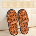 thumbnail image 2 of Fotbe Retro Halloween Pantuflas Peludas para Mujer con Estampado, Zapatillas de Peluche, Zapatos de Invierno para Casa, Uso Interior y Exterior-Large, 2 of 8