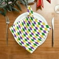 thumbnail image 2 of Coolnut Mardi Gras Cloth Napkins Set of 4, Oversized Washable Reusable Polyester Dinner Table Napkins for Family, Restaurant, Party Decor, 20 x 20 Inch, 2 of 7