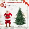 thumbnail image 3 of Gymax 7 FT Pre-Lit Artificial Christmas Tree Hinged Xmas Tree w/ 1102 PVC & PE mixed Branch Tips, 3 of 10