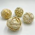 thumbnail image 2 of Bergamo Art Preserved Decorative Conifer and Pinecone Topiary Balls in White, 2 of 4