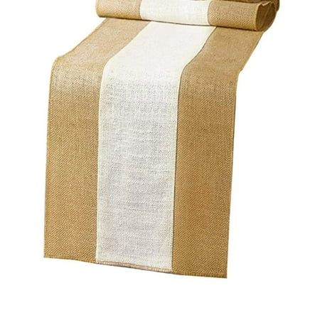 

Valentine s Day Burlap Table Runner Country Wedding Party Decoration Table Cloth Restaurant Reception Tablecloth Ornaments B