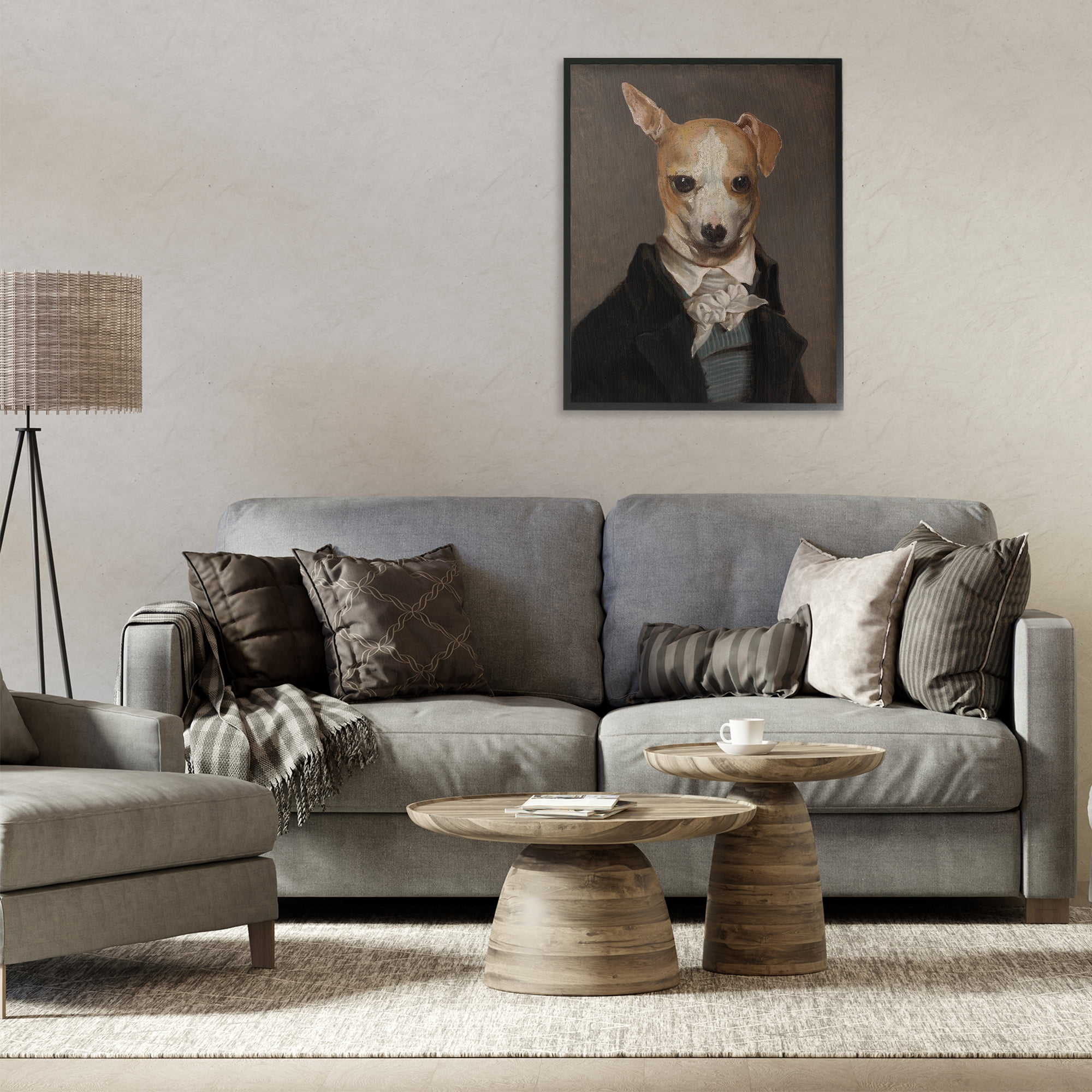 Stupell Industries Classic Portrait Chihuahua Animals & Insects Painting Black Framed Art Print Wall Art, 24 x 30