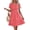 Bean Paste Red, variant on Summer Dresses for Women Casual Boho Sundress Short Sleeve V Neck Ruffle A Line Beach Vacation Mini Dress