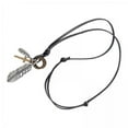 thumbnail image 1 of 2 collares con colgante de cruz de plumas, cordón de cuero PU, vaquero occidental para vacaciones 2 piezas, 1 of 8
