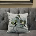 thumbnail image 5 of 28x28 OliveGreen Offwhite Bird Blown Seam Broadcloth Animal Print Throw Pillow, 5 of 5
