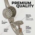 thumbnail image 5 of Zulay Kitchen Premium Garlic Press - Garlic Masher with Soft, Easy to Squeeze Handle (Silver), 5 of 9