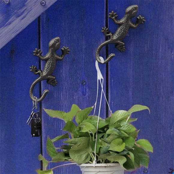 Perchero de hierro con forma de lagarto, gancho para toallas, perchero, perchero, perchero, decoración del hogar, perchero flexible