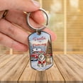 thumbnail image 3 of Santa is Coming Alaskan Malamute Merry Christmas Xmas Noel Truck Tree Stainless Steel Keychain Alaska Mal Dog Lovers Gifts Collar Charm Tag Keyring - 02023, 3 of 5