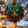 thumbnail image 5 of Xingjin Glitter Bow Ornaments, Christmas Tree Bows With Hollow-Out Design, Holiday Wreath Accent For Xmas Tree And Party Decor, 5 of 7