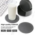 thumbnail image 3 of Posavasos de cuero con soporte (negro) (6 piezas), 3 of 5