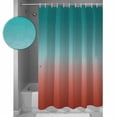 thumbnail image 4 of Red Cyan Shower Curtain, 72" x 72", Turquoise Gradient Waterproof Bathroom Curtain Washable Shower Curtain Set with 12 Hooks, 4 of 6