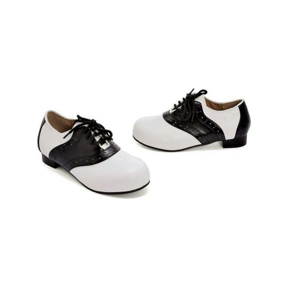 Ellie Shoes E-101-Selle Enfants 1 Talon Selle Chaussure M / Noir/blanc